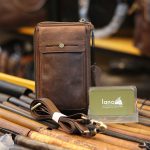 Túi da đeo chéo nam Lano loại nhỏ đeo thắt lưng KT161