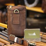 Túi da đeo chéo nam Lano loại nhỏ đeo thắt lưng KT161