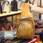 Túi da đeo chéo ngực nam thời trang mới 2019 TDL66