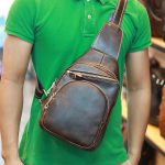 Túi da đeo chéo ngực nam thời trang mới 2019 TDL66