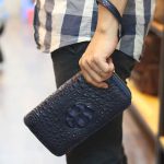 Ví cầm tay cá sấu hàng xuất khẩu 2 khóa kéo loại to VCSCT06