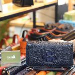 Ví cầm tay cá sấu hàng xuất khẩu 2 khóa kéo loại to VCSCT06