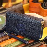 Ví cầm tay cá sấu hàng xuất khẩu 2 khóa kéo loại to VCSCT06