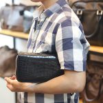 Ví cầm tay cá sấu hàng xuất khẩu 2 khóa kéo loại to VCSCT06