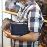 Ví cầm tay cá sấu hàng xuất khẩu 2 khóa kéo loại to VCSCT06