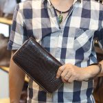 Ví cầm tay cá sấu hàng xuất khẩu 2 khóa kéo loại to VCSCT06