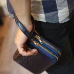 Ví cầm tay cá sấu hàng xuất khẩu 2 khóa kéo loại to VCSCT06