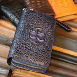 Ví cầm tay cá sấu hàng xuất khẩu 2 khóa kéo loại to VCSCT06