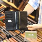 Ví cầm tay da cá sấu 2 gấp loại nhỏ trẻ trung mẫu mới 2019 VCSCT01