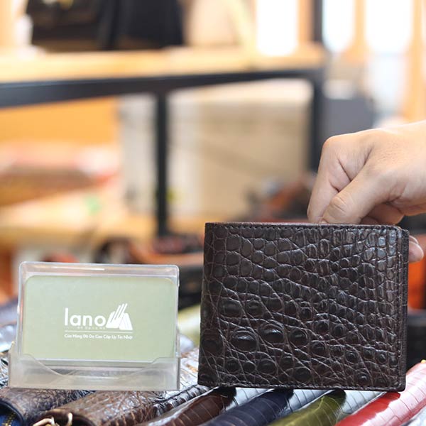 Ví da cá sấu 1 mặt loại trơn hàng cao cấp VCST02