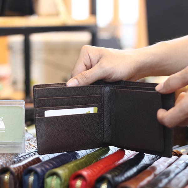 Ví da cá sấu 1 mặt loại trơn hàng cao cấp VCST02