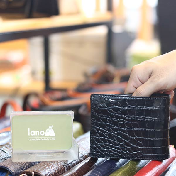 Ví da cá sấu 1 mặt loại trơn hàng cao cấp VCST02