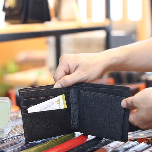 Ví da cá sấu 1 mặt loại trơn hàng cao cấp VCST02