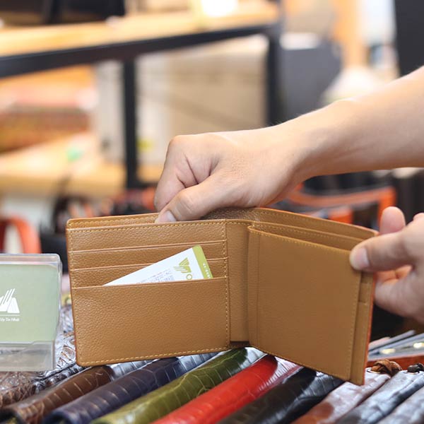 Ví da cá sấu 1 mặt loại trơn hàng cao cấp VCST02