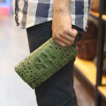 Ví da cá sấu cầm tay cao cấp 3 gấp loại nhỏ VCSCT03