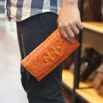 Ví da cá sấu cầm tay cao cấp 3 gấp loại nhỏ VCSCT03