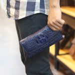 Ví da cá sấu cầm tay cao cấp 3 gấp loại nhỏ VCSCT03