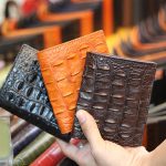 Ví da cá sấu cao cấp gai lưng 1 mặt loại đứng VCSGL02