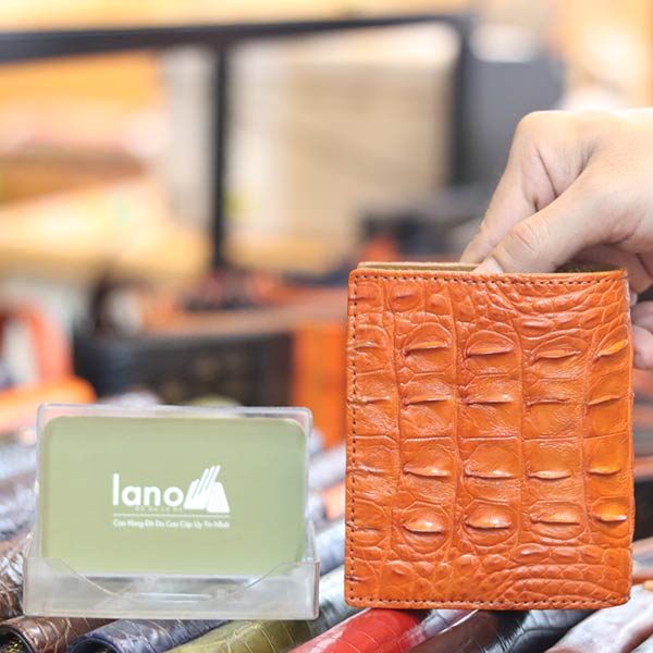 Ví da cá sấu cao cấp gai lưng 1 mặt loại đứng VCSGL02