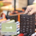 Ví da cá sấu cao cấp gai lưng 1 mặt loại đứng VCSGL02