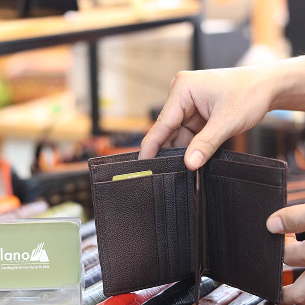 Ví da cá sấu cao cấp gai lưng 1 mặt loại đứng VCSGL02