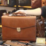 Cặp da nam khóa số công sở cao cấp từ da bò Ý CD105