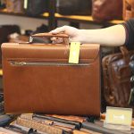 Cặp da nam khóa số công sở cao cấp từ da bò Ý CD105