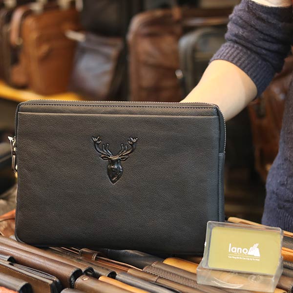 Clutch cầm tay nam da bò thời trang sang trọng CLT35