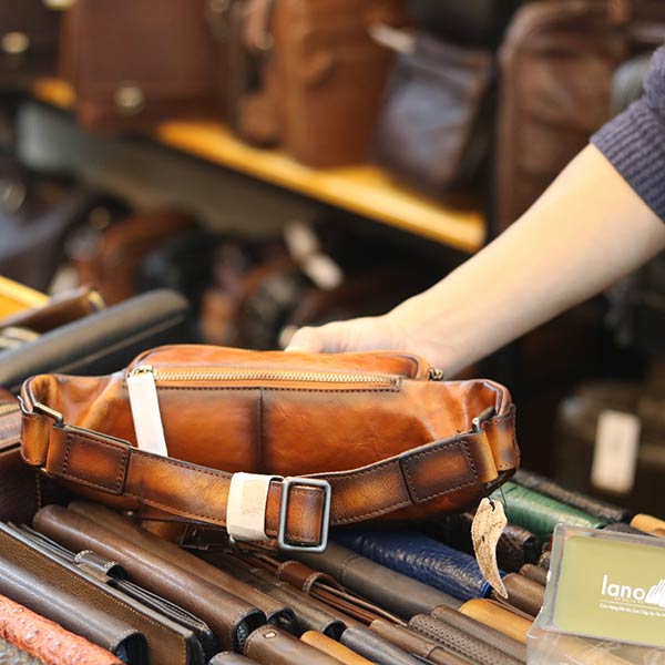 Túi bao tử da bò nam thời trang đeo chéo TDB106