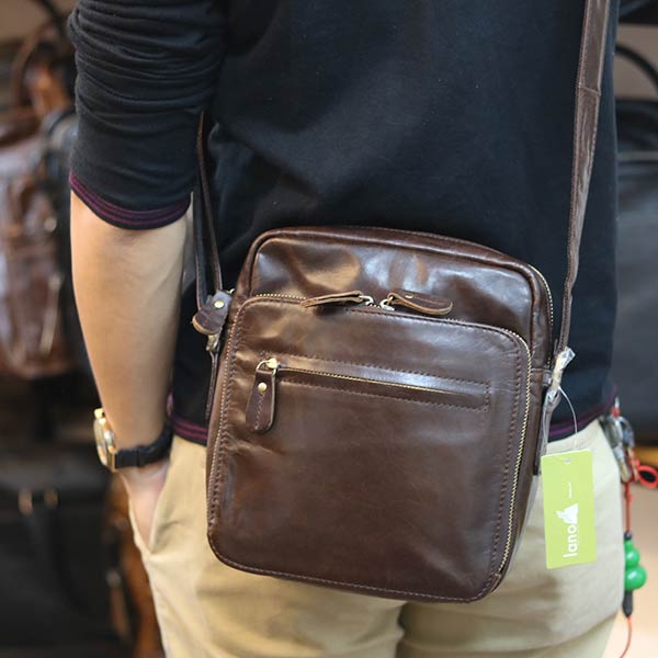 Túi da đeo chéo gọn nhẹ tiện lợi KT167