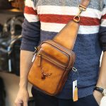 Túi da đeo chéo kết hợp đeo ngực nam thời trang kiểu mới TDL75