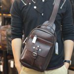 Túi da nam đeo ngực da bò nhập khẩu đẹp độc lạ TDL73