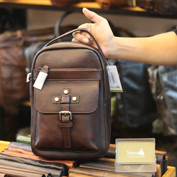 Túi da nam đeo ngực da bò nhập khẩu đẹp độc lạ TDL73