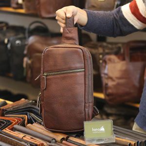 Túi da nam đeo ngực thời trang Lano cao cấp TDL68