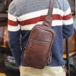 Túi da nam đeo ngực thời trang Lano cao cấp TDL68