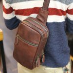 Túi da nam đeo ngực thời trang Lano cao cấp TDL68