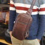 Túi da nam đeo ngực thời trang Lano cao cấp TDL68