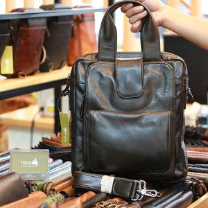 Túi da nam xách tay đeo chéo kiểu dáng công sở KT168