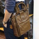 Túi da nam xách tay đeo chéo kiểu dáng công sở KT168