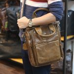 Túi da nam xách tay đeo chéo kiểu dáng công sở KT168