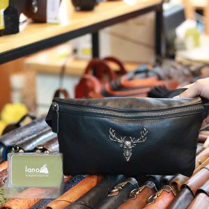 Túi đeo bao tử nam da bò thật thời trang lịch lãm TDB017