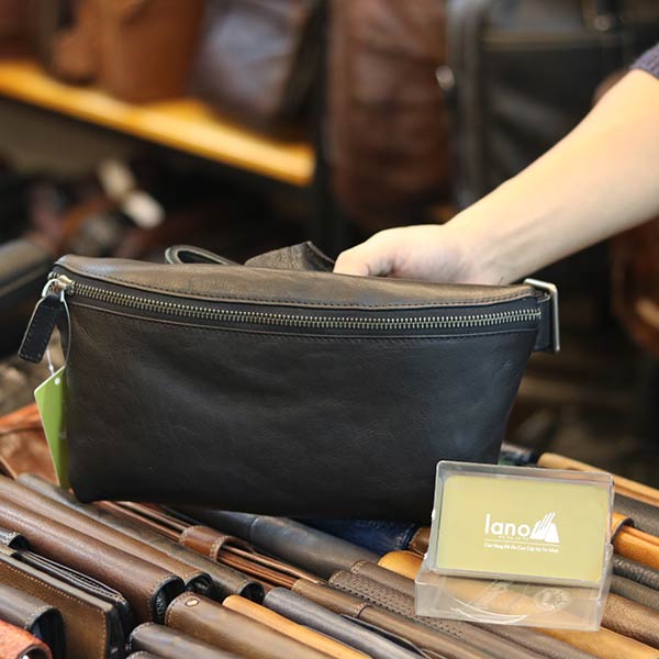 Túi đeo bao tử nam da bò thật thời trang lịch lãm TDB017