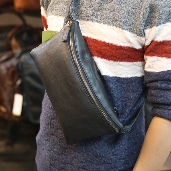 Túi đeo bao tử nam da bò thật thời trang lịch lãm TDB017