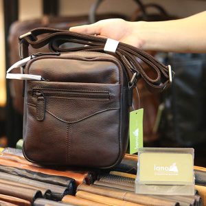 Túi đeo chéo nam mini da bò nhập khẩu nhiều ngăn tiện lợi KT174