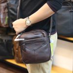 Túi đeo chéo nam mini da bò nhập khẩu nhiều ngăn tiện lợi KT174