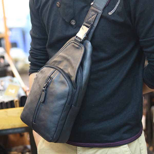 Túi đeo ngực nam da bò nhập khẩu mẫu mới độc lạ TDL72