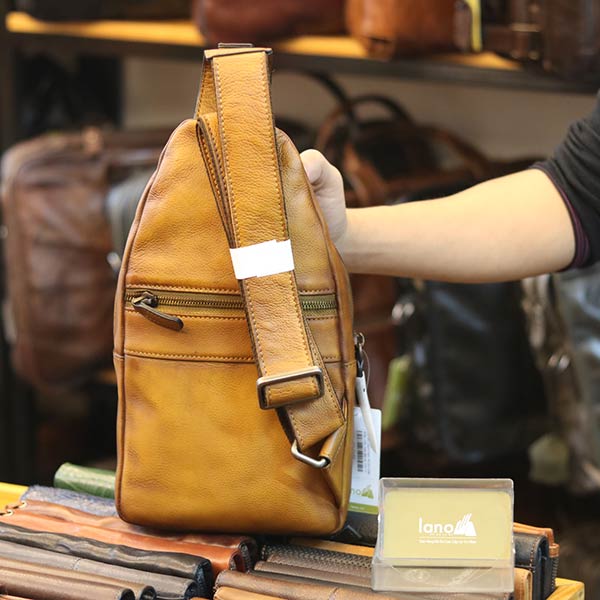 Túi đeo ngực nam da bò nhập khẩu mẫu mới độc lạ TDL72