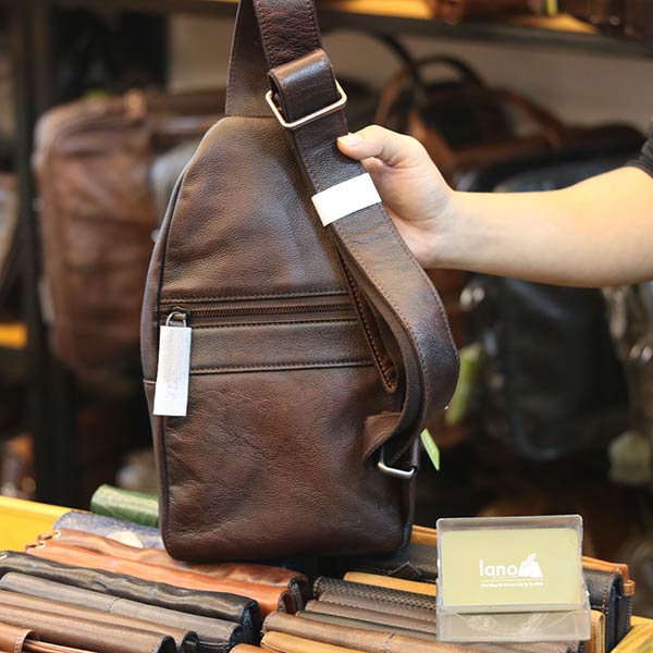 Túi đeo ngực nam da bò nhập khẩu mẫu mới độc lạ TDL72