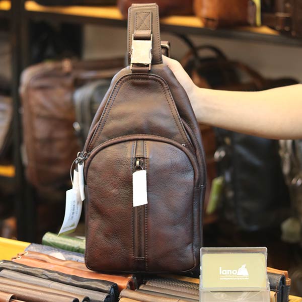 Túi đeo ngực nam da bò nhập khẩu mẫu mới độc lạ TDL72