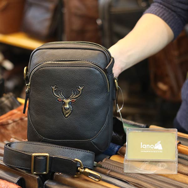 Túi đeo ngực sling kết hợp đeo chéo da bò thật thời trang cao cấp TDL74